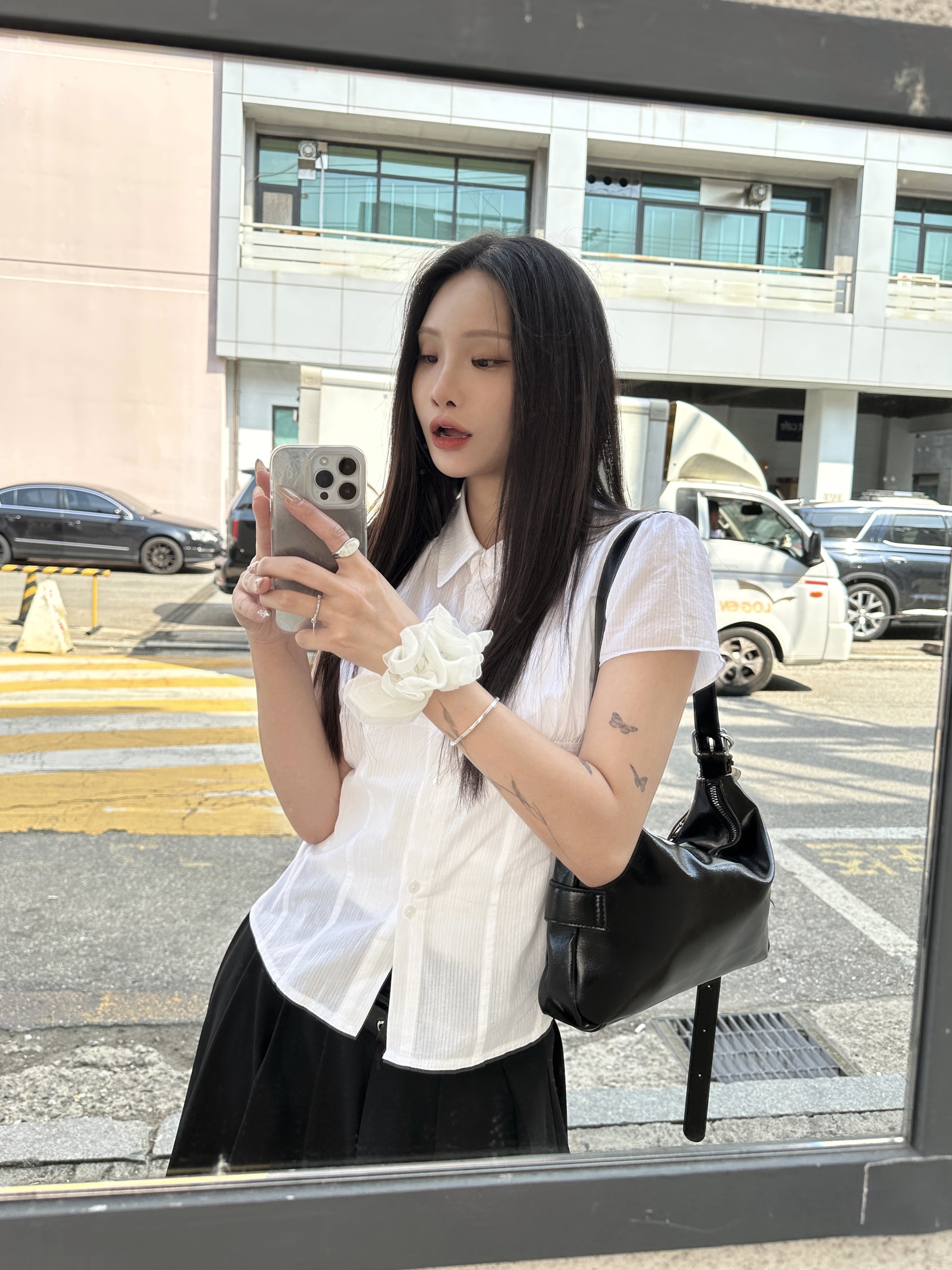 【現貨】T12 Baby棉麻短袖襯衫 (白)