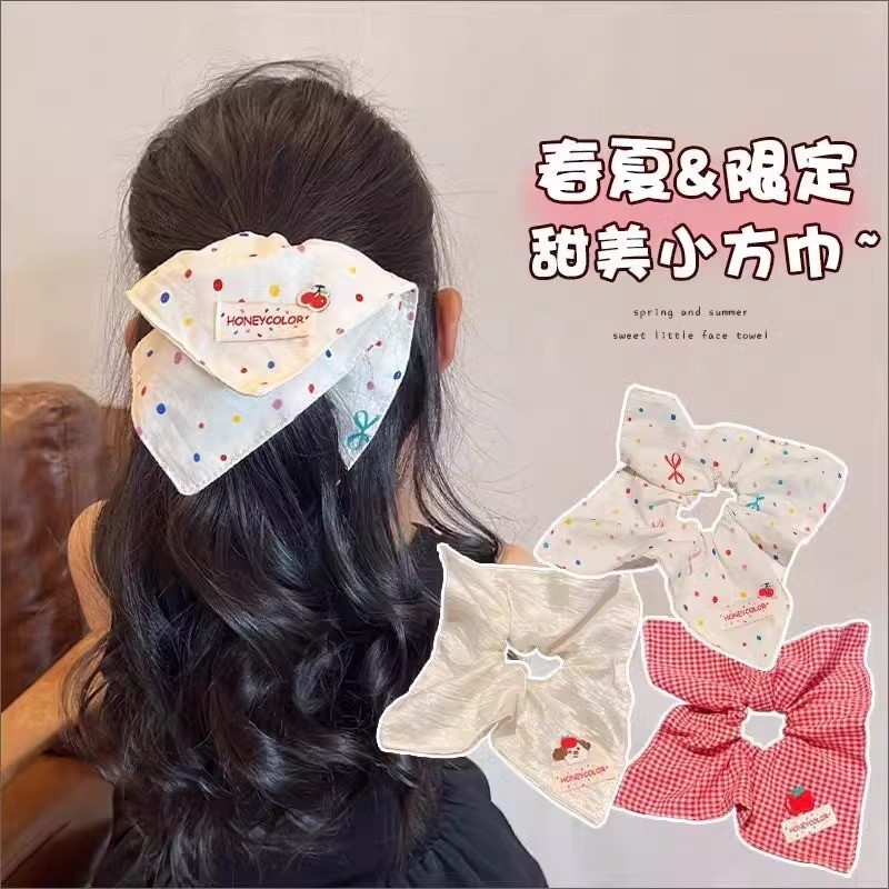 [2 FOR RM10] Korean Colorblock Ribbon Scrunchies