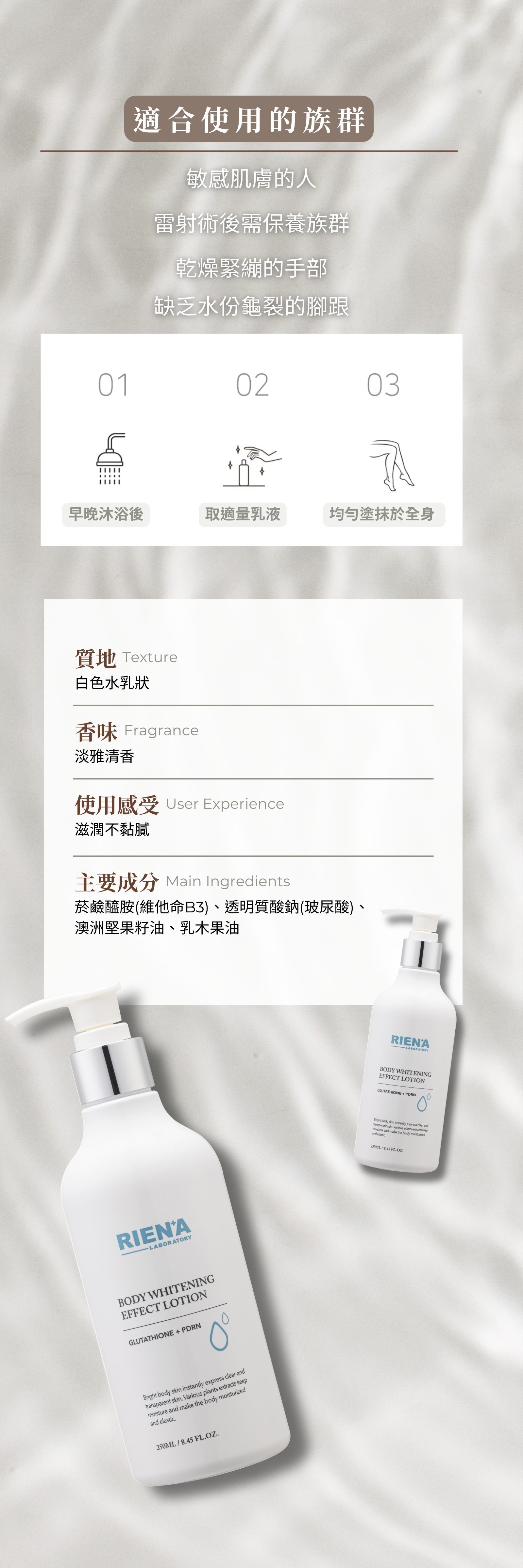 RIENA麗恩娜 身體潤膚乳液