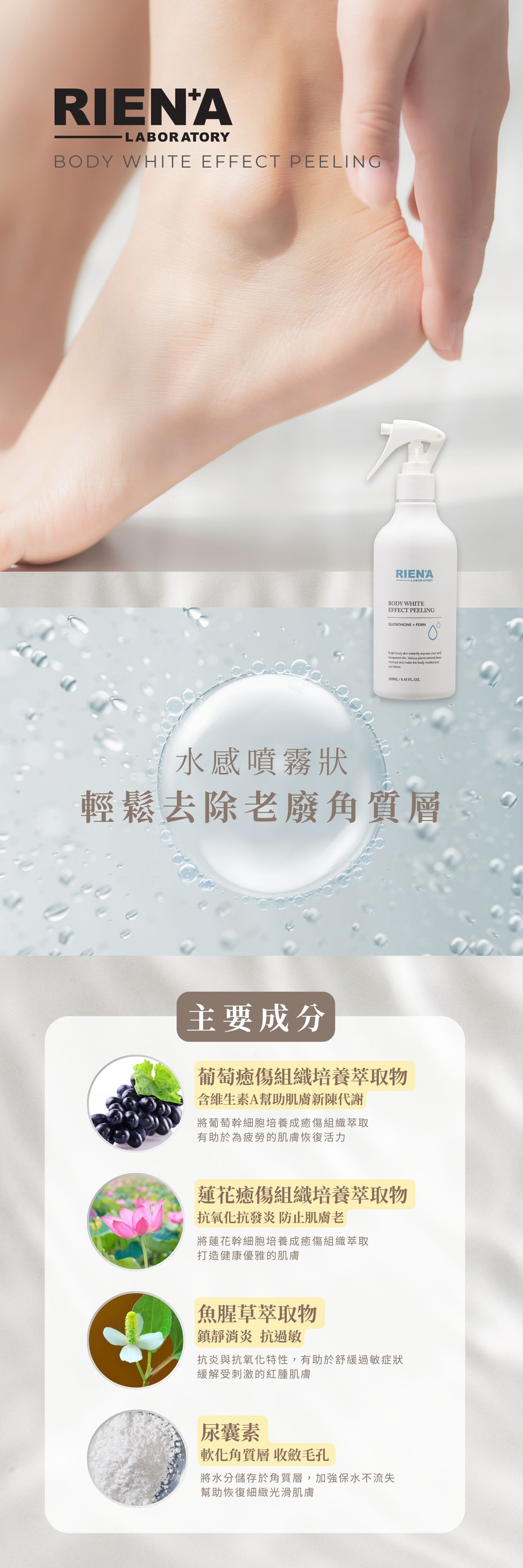 RINEA麗恩娜 身體去角質噴霧