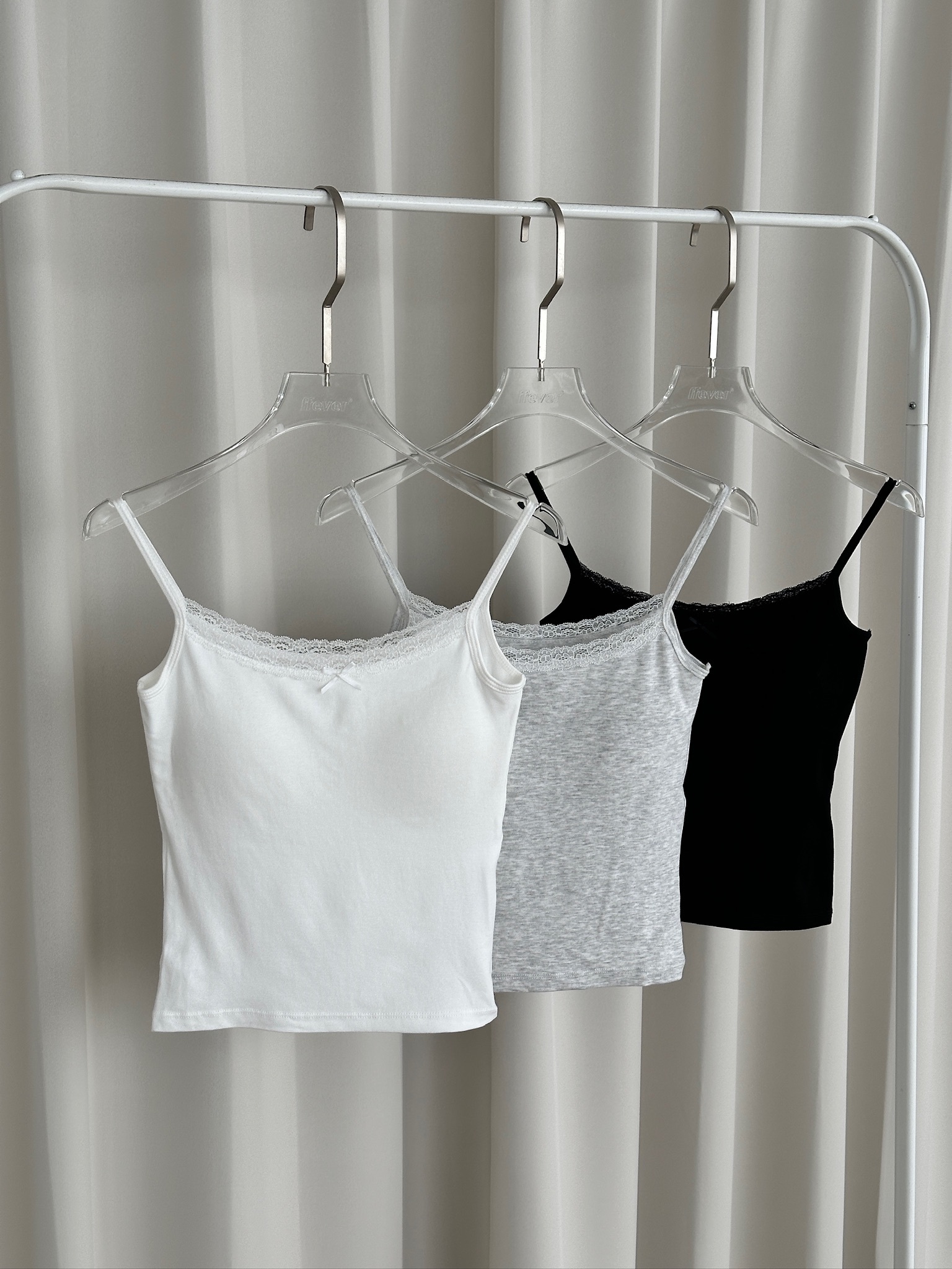 【現貨】T02 100%cotton 蕾絲背心 (白)