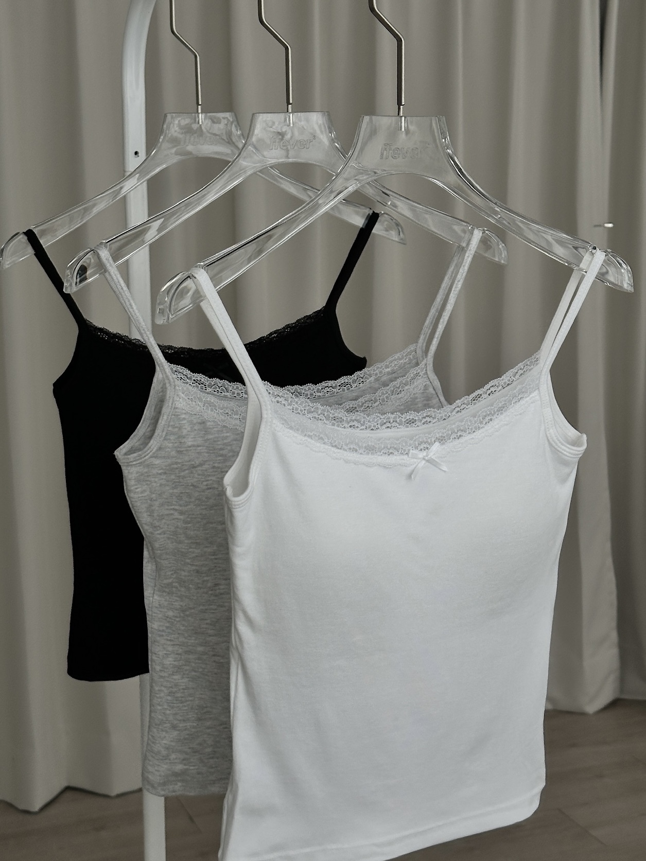 【現貨】T02 100%cotton 蕾絲背心 (白)