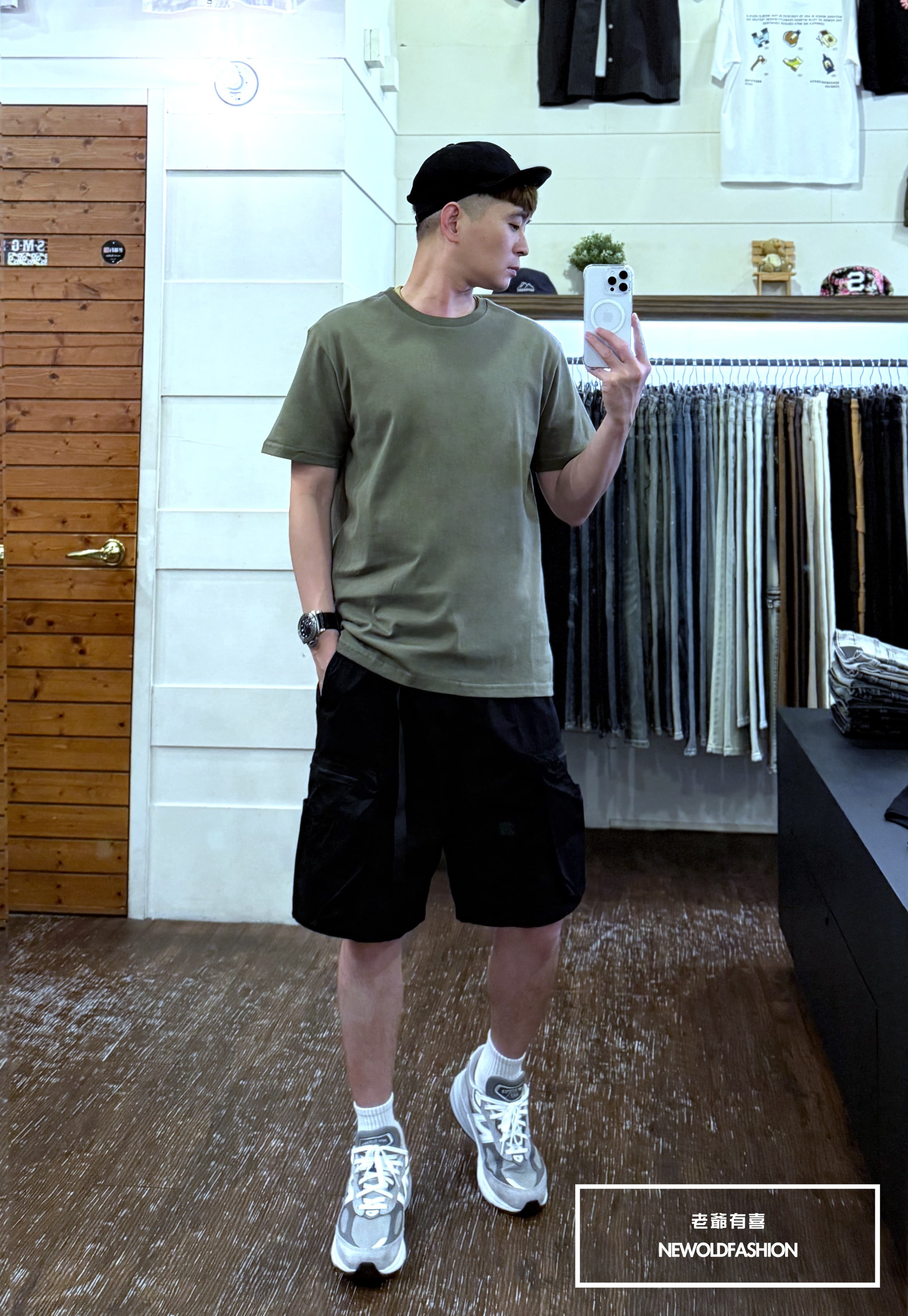 『熱銷到貨』重磅UPF50+超高防護係數素色短Ｔ恤-灰湖綠