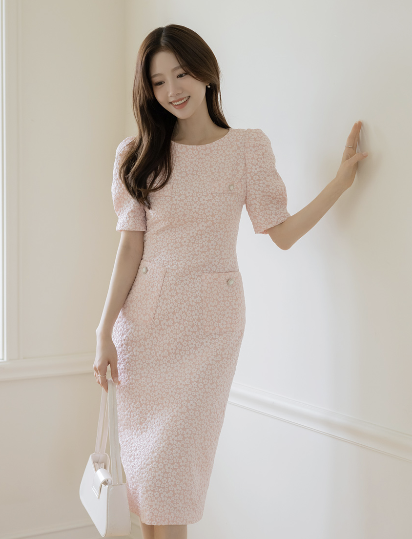 [現貨] Prima 滿版花朵洋裝 [ 粉色 / M ]