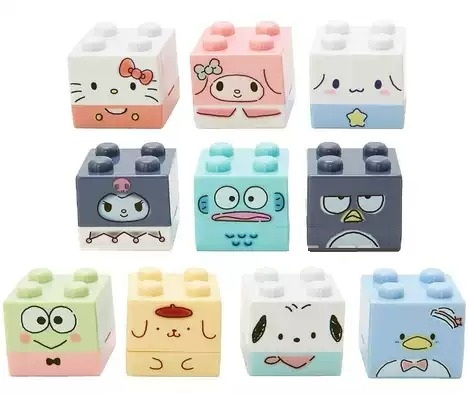 日本 Sanrio 層層疊積木印仔套裝 (3入) 隨機款式