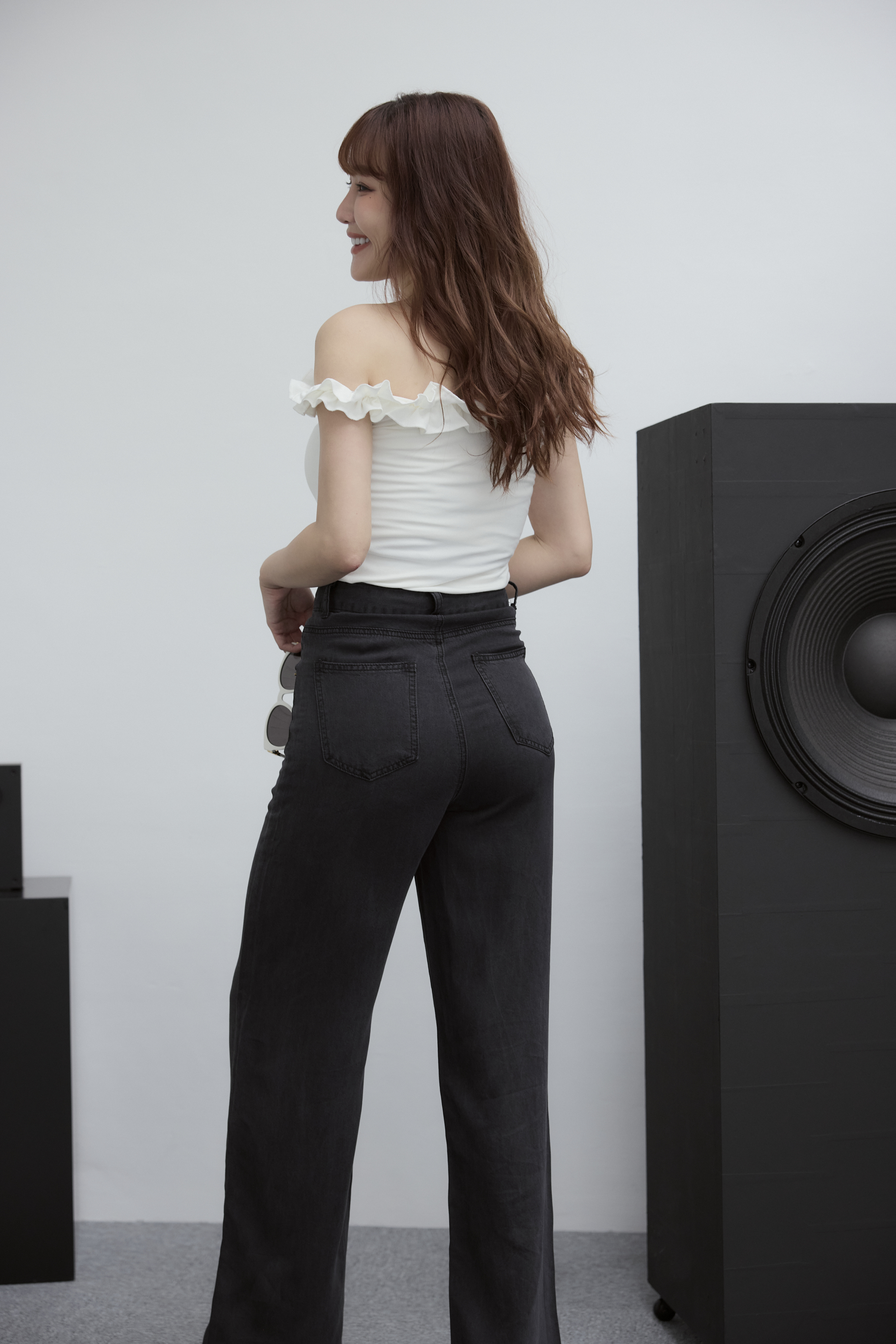 涼感天絲炭灰長褲