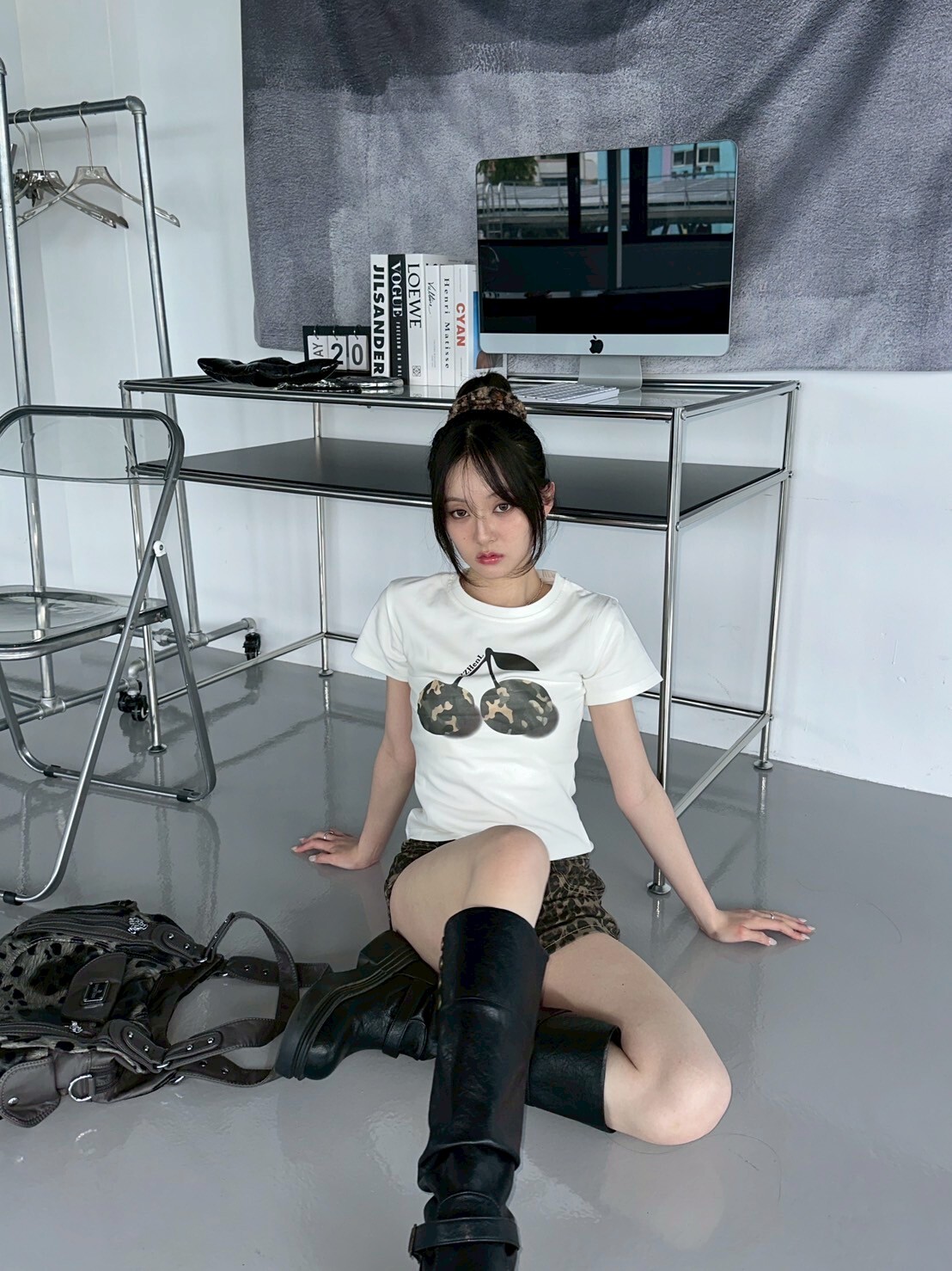 極品絕配🍒 迷彩櫻桃正肩短踢