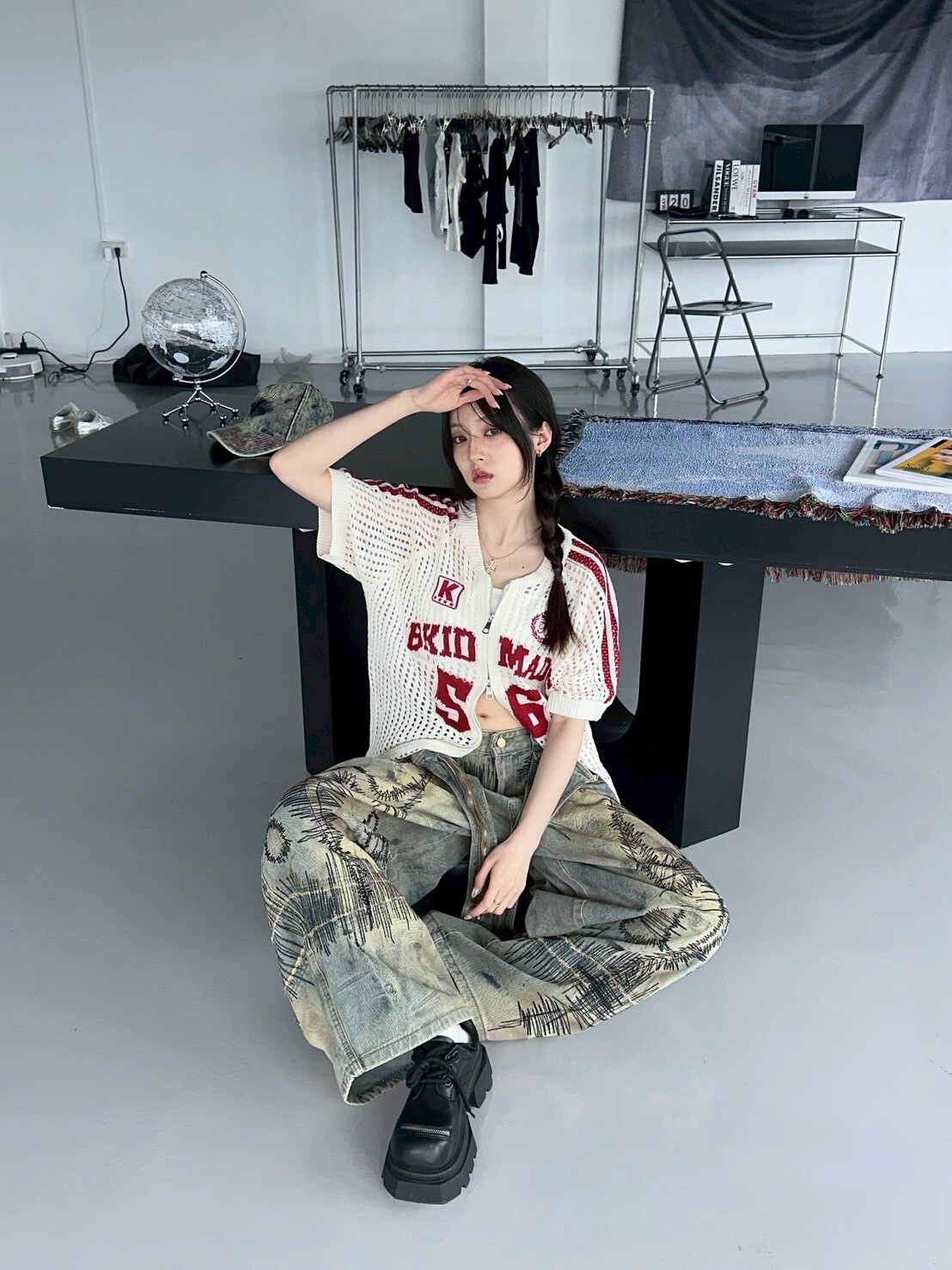 街頭美式🇺🇸 鏤空針織球衣 2colors