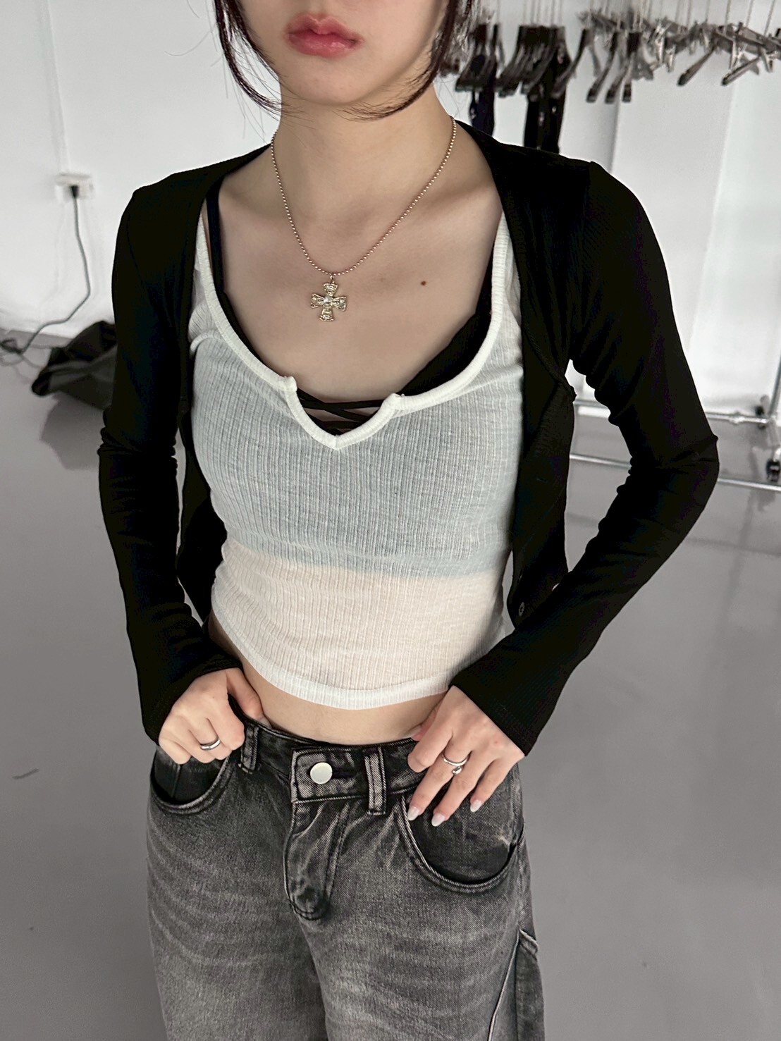 時髦休閒✔️撞色修身三件套2colors