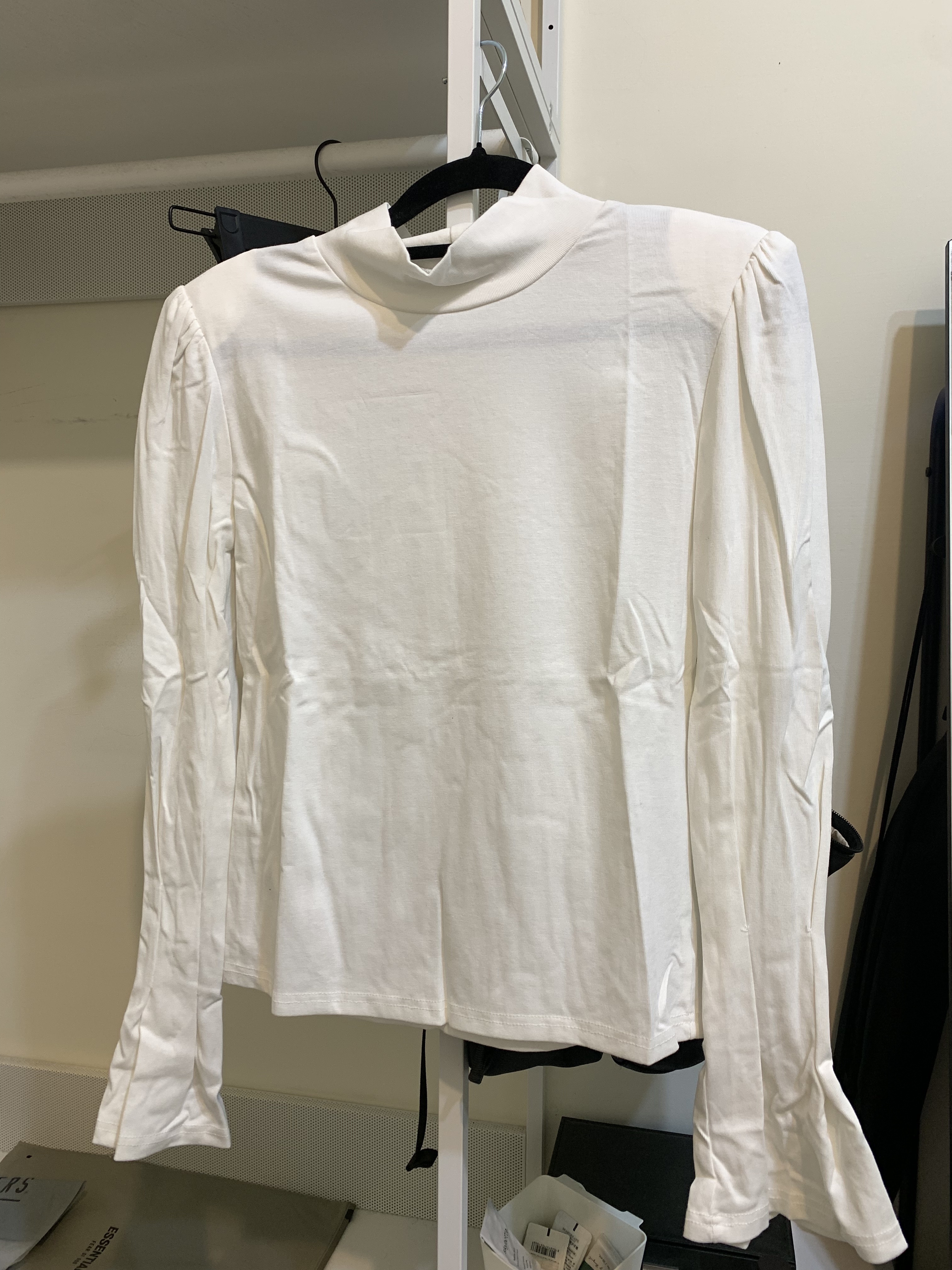 墊肩 喇叭袖 小立領 內搭