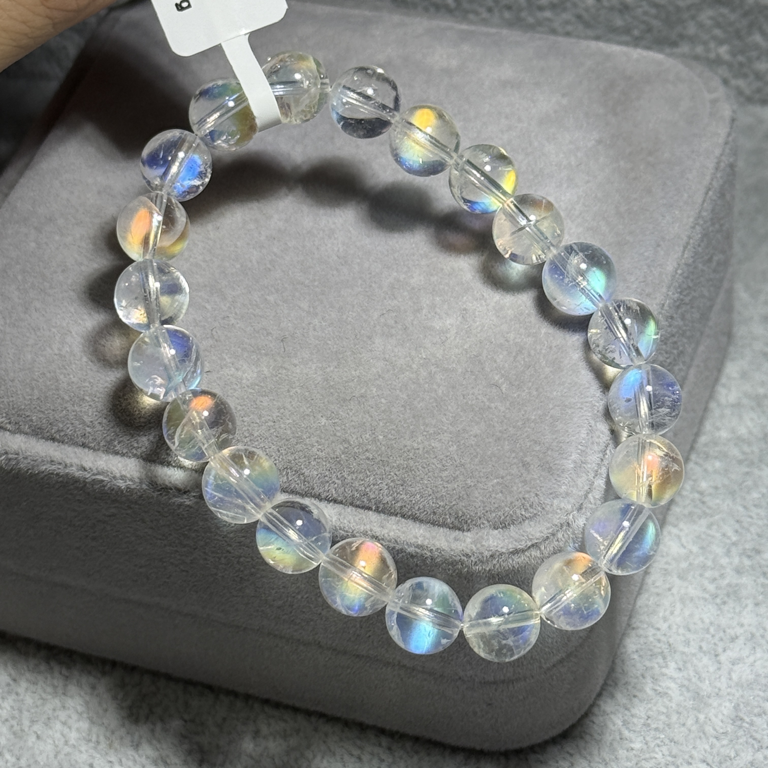 頂級彩虹光月亮石 8.8mm BM1864