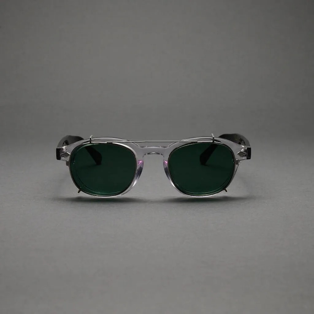 VATIC John Va00504透明框黑鏡腳外掛黑片