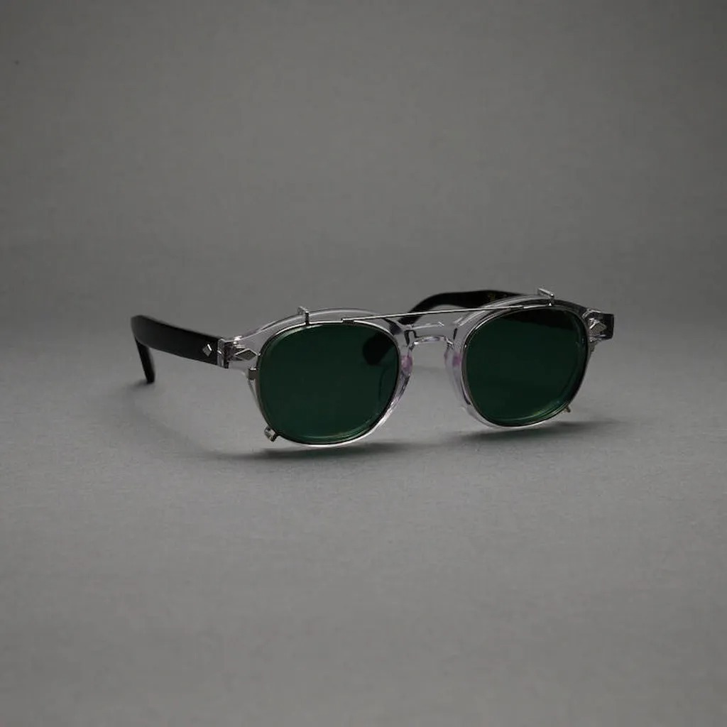 VATIC John Va00504透明框黑鏡腳外掛黑片