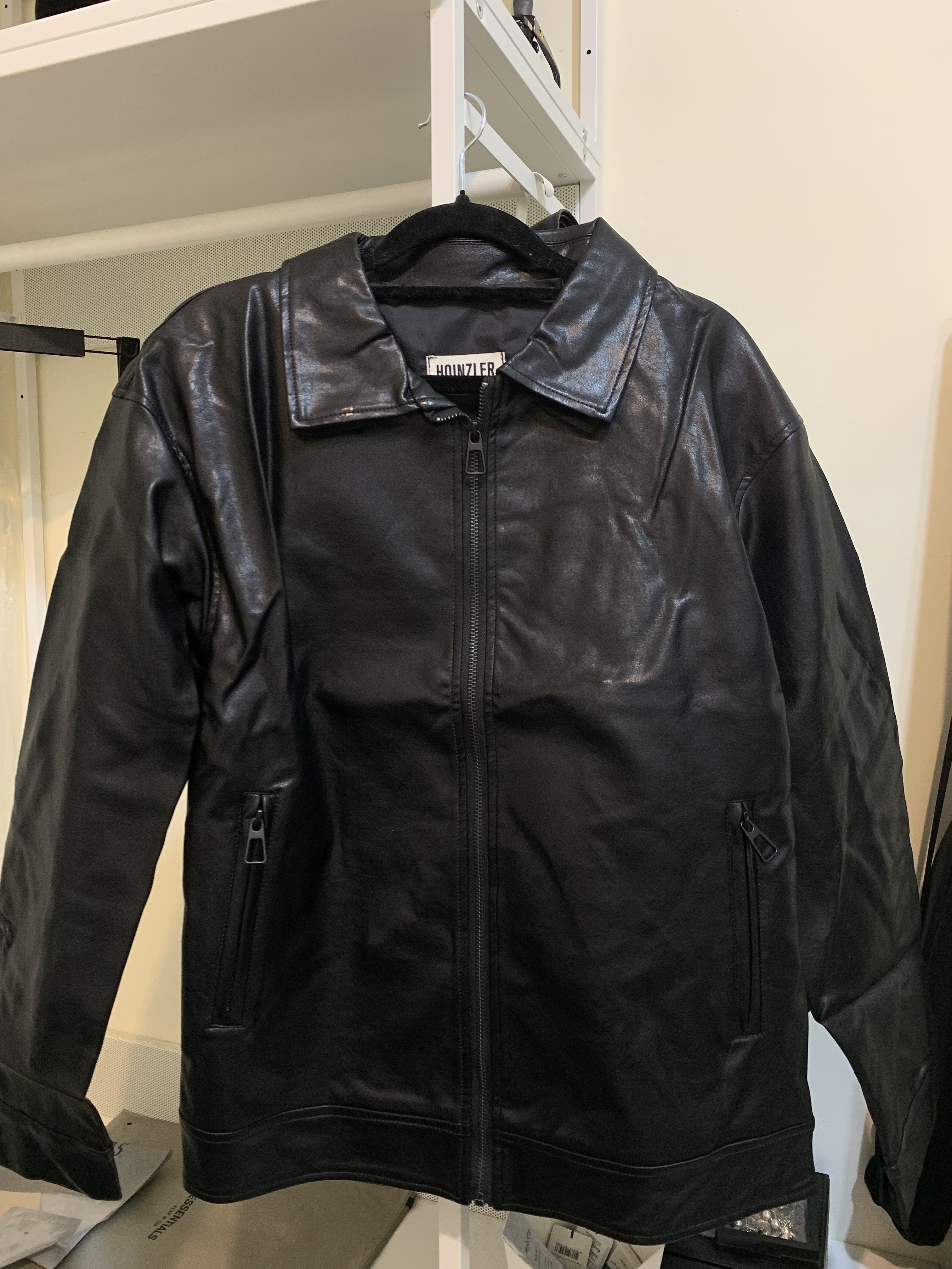 翻領 鈕扣 皮外套