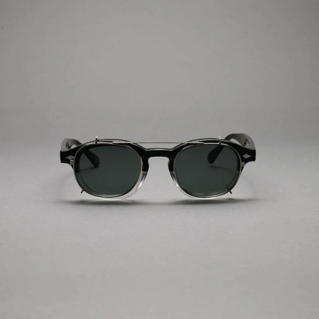 VATIC John Va00508黑拼透明框黑鏡腳外掛黑片