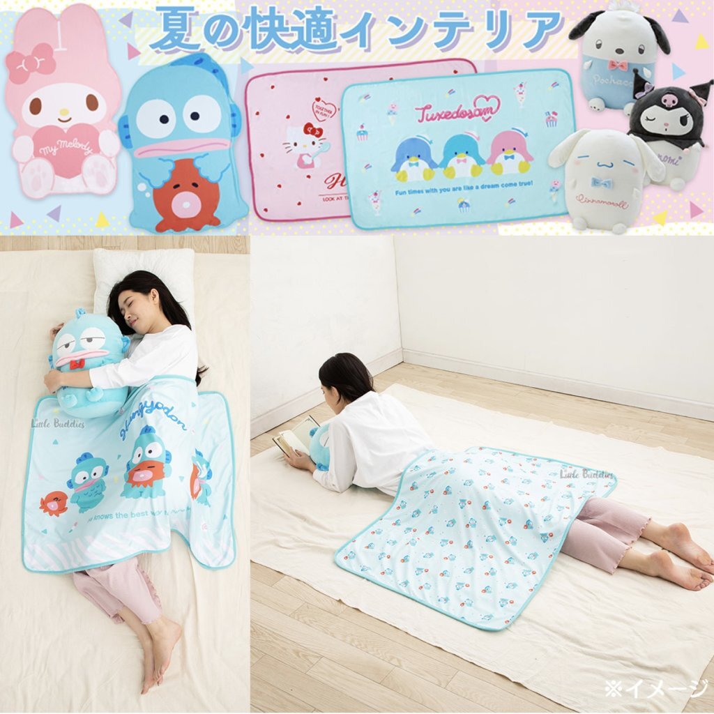 日本 Sanrio 雙面小薄毯