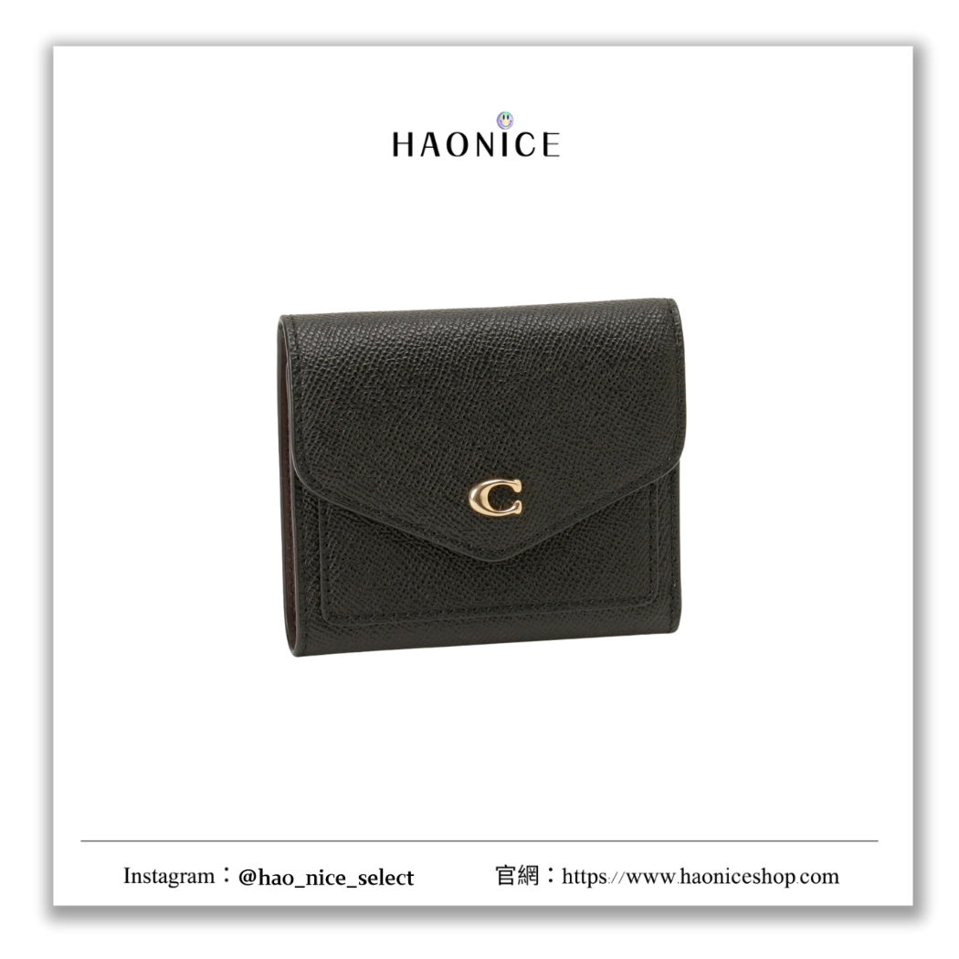 【HAO NICE】100%正品 COACH 美國精品🇺🇸專櫃款皮革三折短夾 錢包