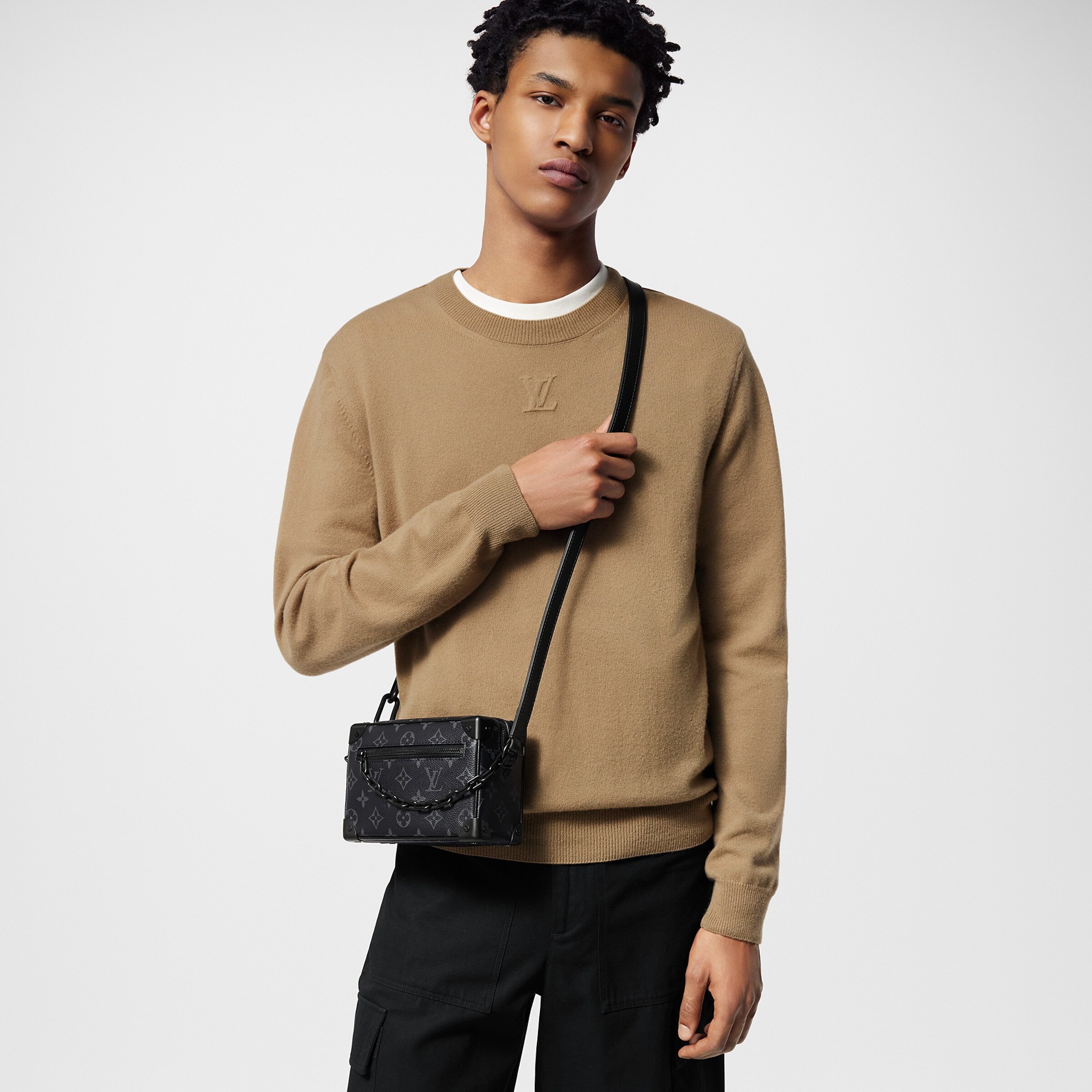 Messenger Bag Lv Mini Trunk Bag Mini Soft Trunk In Monogram Black