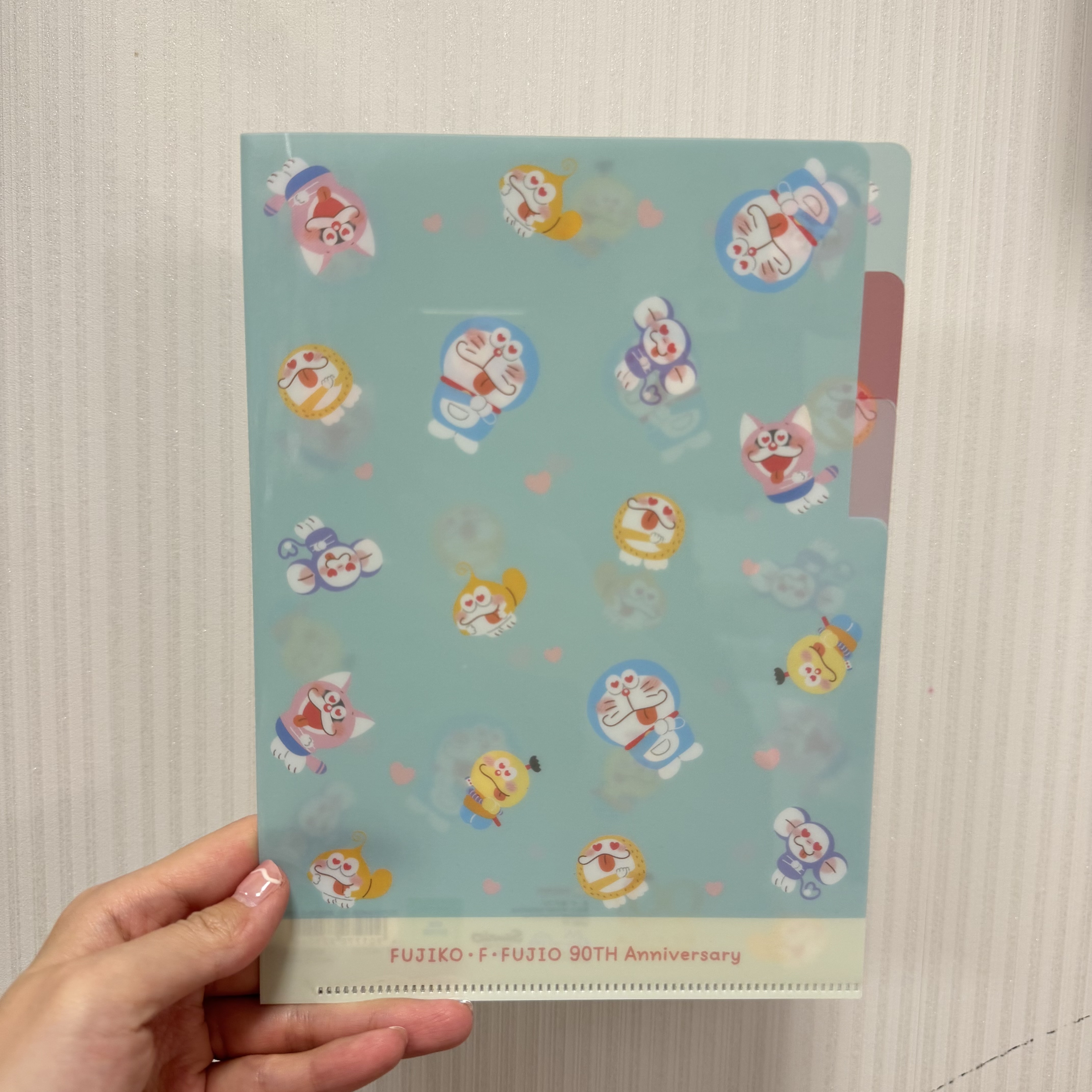 JP 多啦A夢 密集淺藍 A5 3P File 1540 TK250519