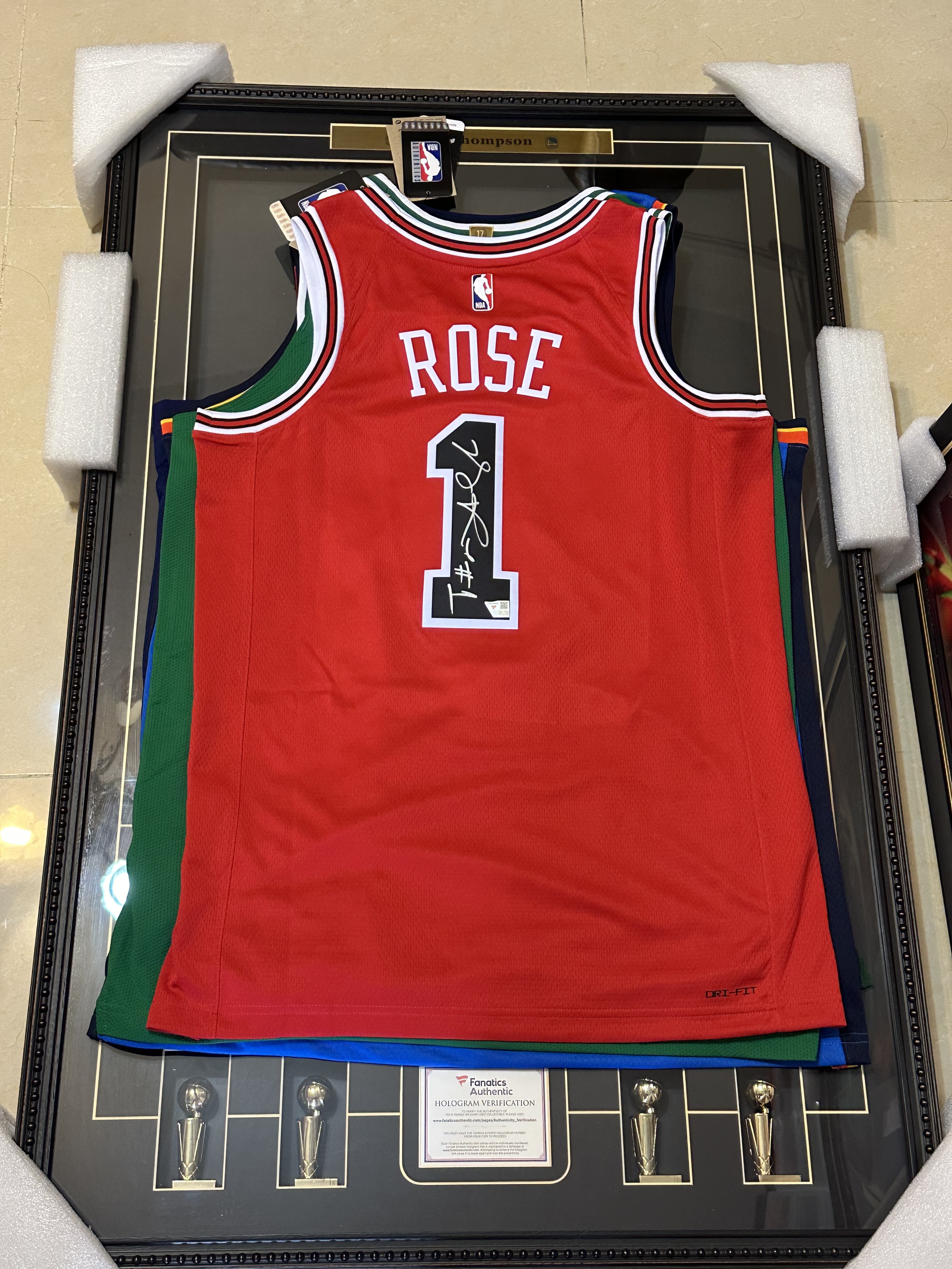 Derrick Rose Nike SW 簽名加簽#1 Fanatics