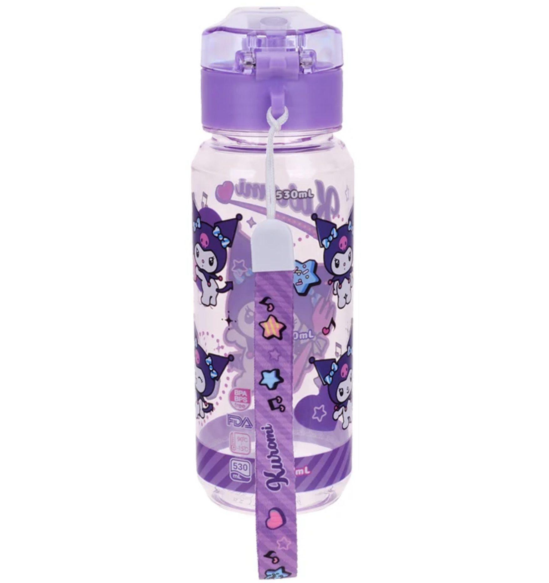 Kuromi 530ml BPA & BPS Free 膠水樽連手繩 9-8474-1