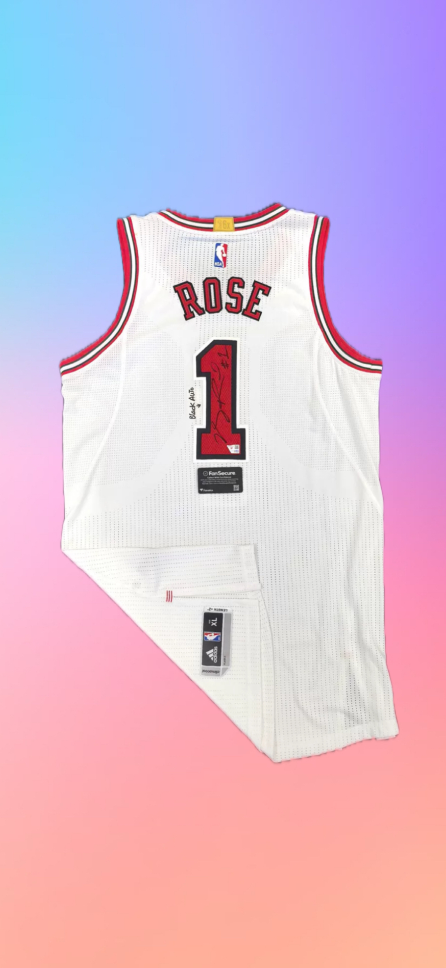 Derrick Rose Adidas R30 真網眼簽名球衣 Fantastic