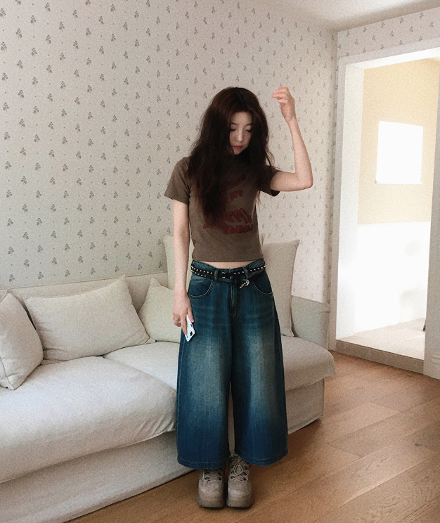 夏季預訂｜Dewica 水洗寬版牛仔褲