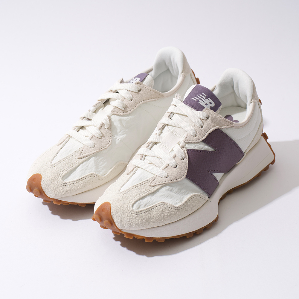New Balance NB 327 女鞋 米白紫色 運動 休閒 B楦 麂皮 拼接 復古 膠底 休閒鞋 WS327FTC