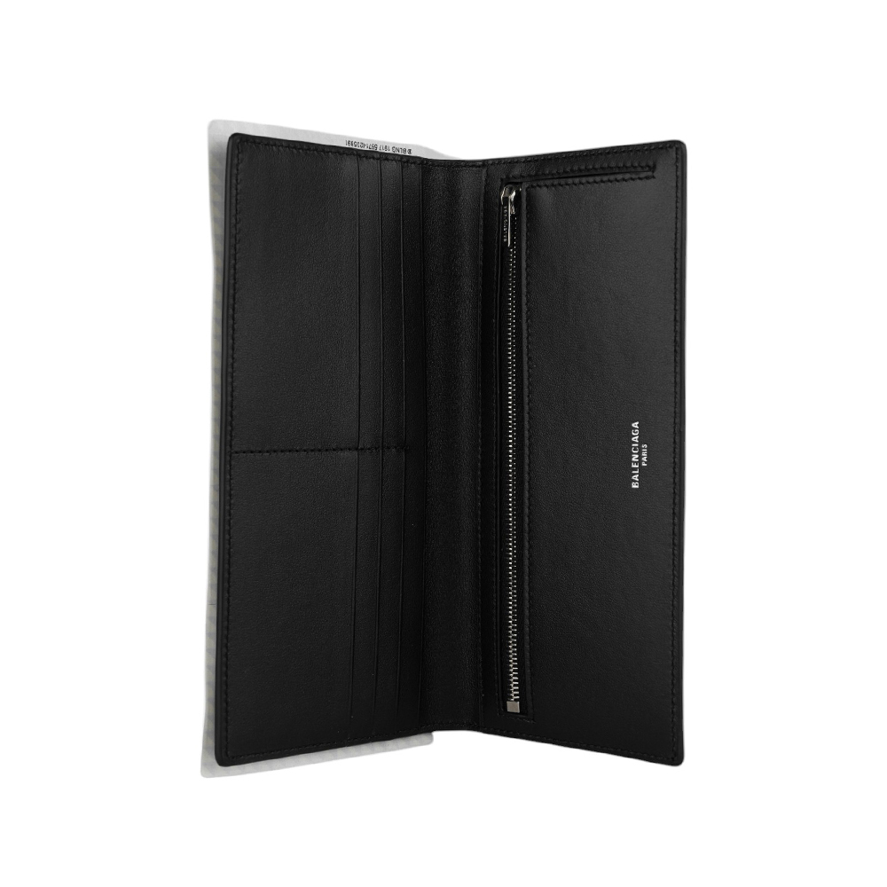 【BALLY】護照及機票造型牛皮對開二折長夾(黑色) 787774 2AA3R 1000