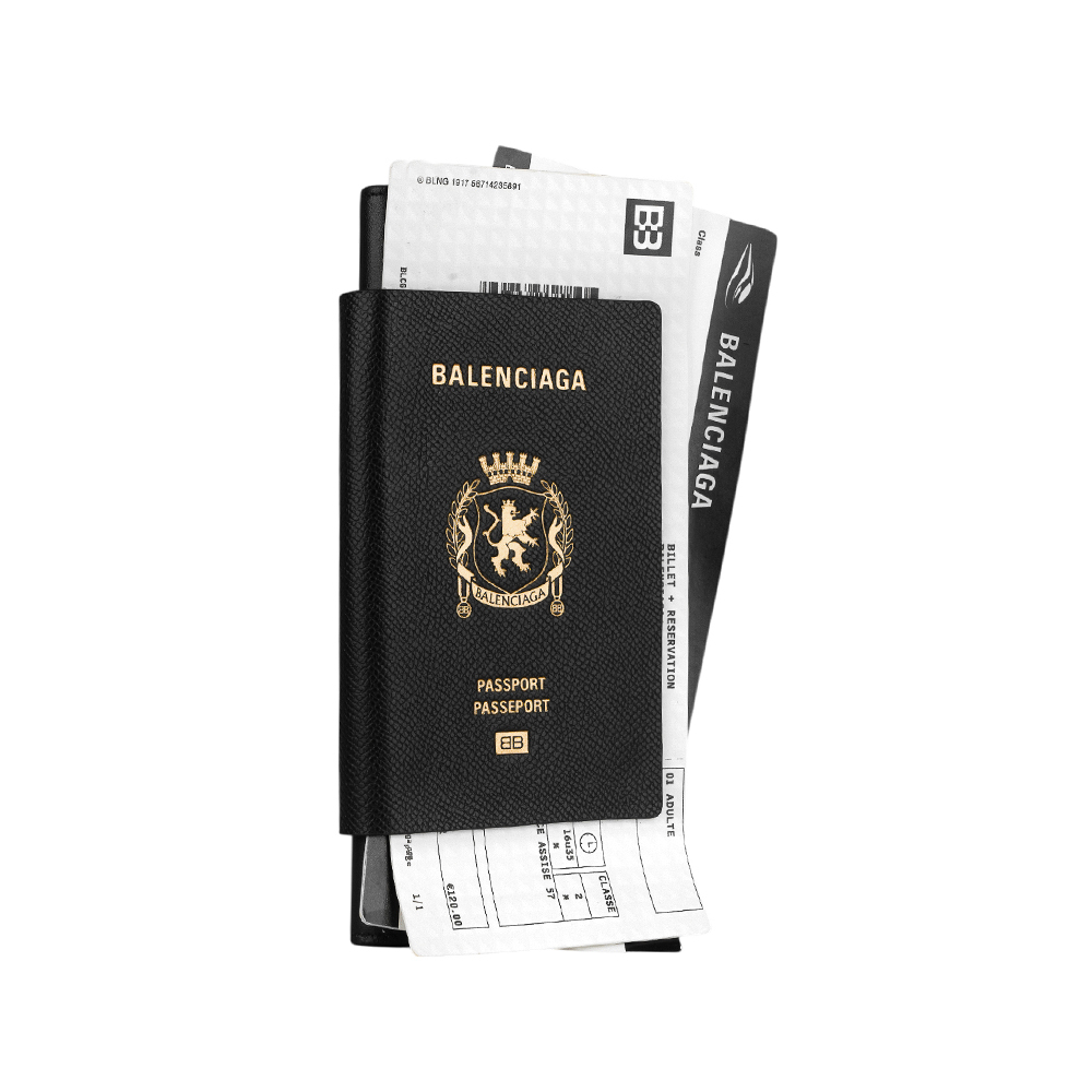 【BALLY】護照及雙機票造型牛皮對開二折長夾(黑色) 787777 2AA3R 1000