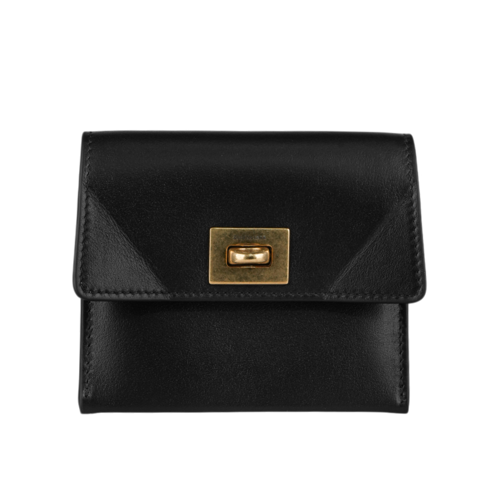【Balenciaga】Rodeo 金釦平滑小牛皮卡片夾(黑色)