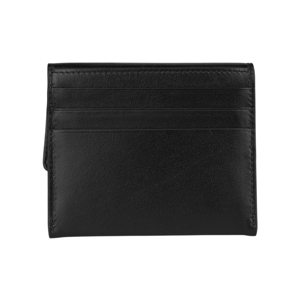 【BALLY】Rodeo 金釦平滑小牛皮卡片夾(黑色) 814113 2ABKX 1000