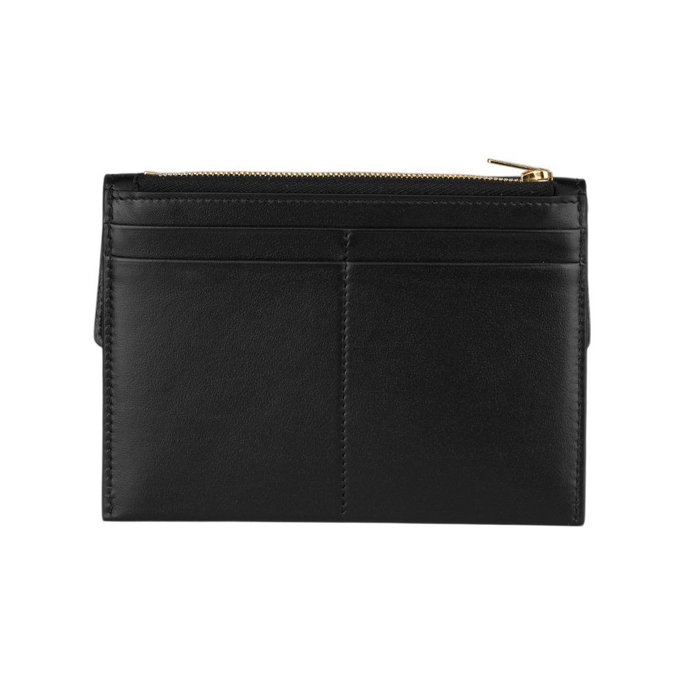 【BALLY】Rodeo 金釦平滑小牛皮大款零錢包/卡夾包(黑色) 817716 2ABKX 1000