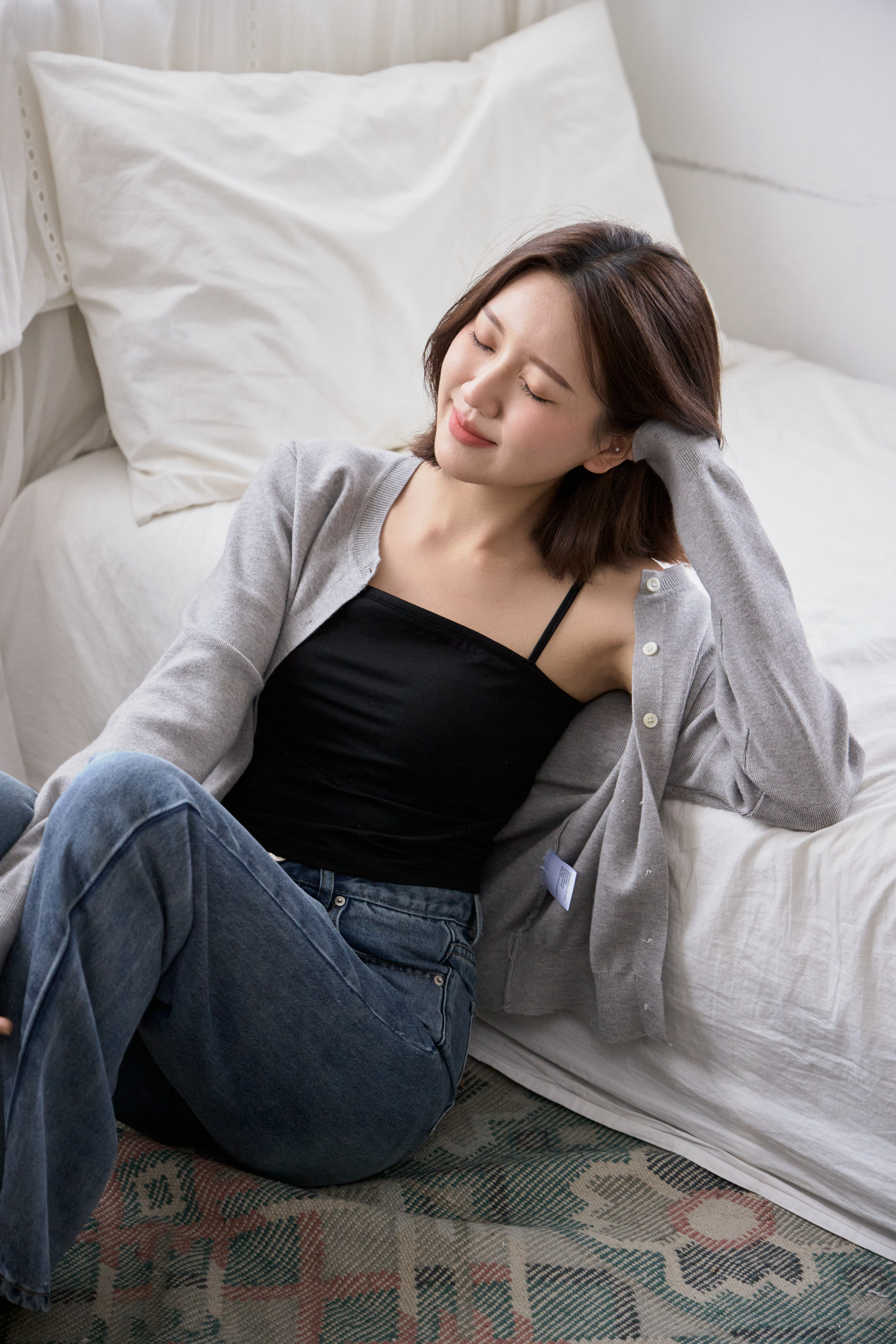 Gmade/涼感包覆調節肩帶天絲平口Bratop-黑