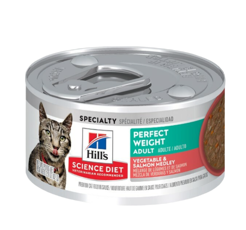 Hill's Specialty Perfect Weight Adult Vegetables & Salmon Medley Canned Food 2.9oz #608491