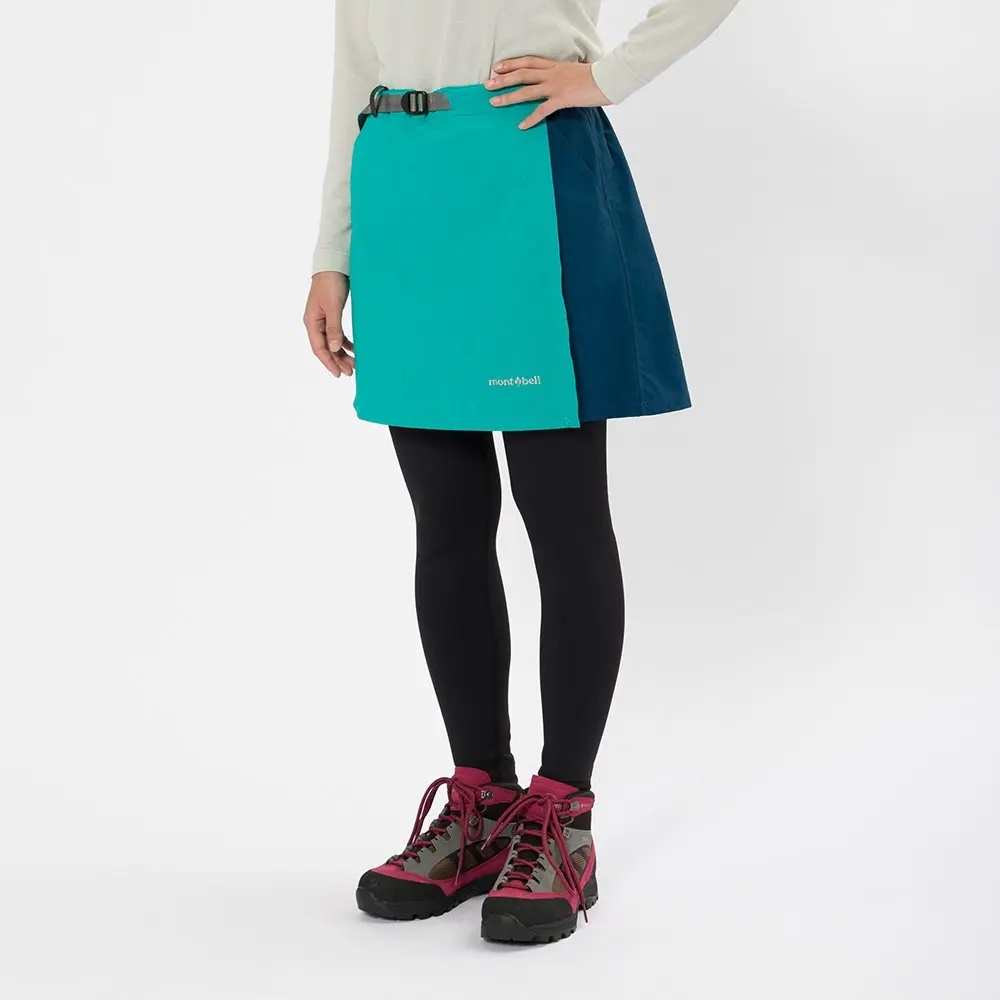 Mont-bell Stretch O.D. Wrap Shorts 女款 登山健行褲裙 彈性褲裙 1105583-BK 黑色 [HappyOutdoor]