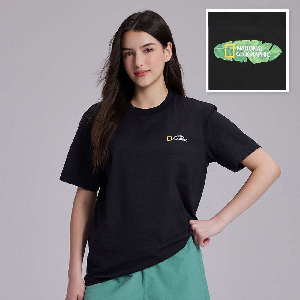 【NATIONAL GEOGRAPHIC】クロウ UNI COOL MAX GRAPHICS T-SHIRT Unisex CROW COOLMAX Graphic Short Sleeve Tee - CARBO