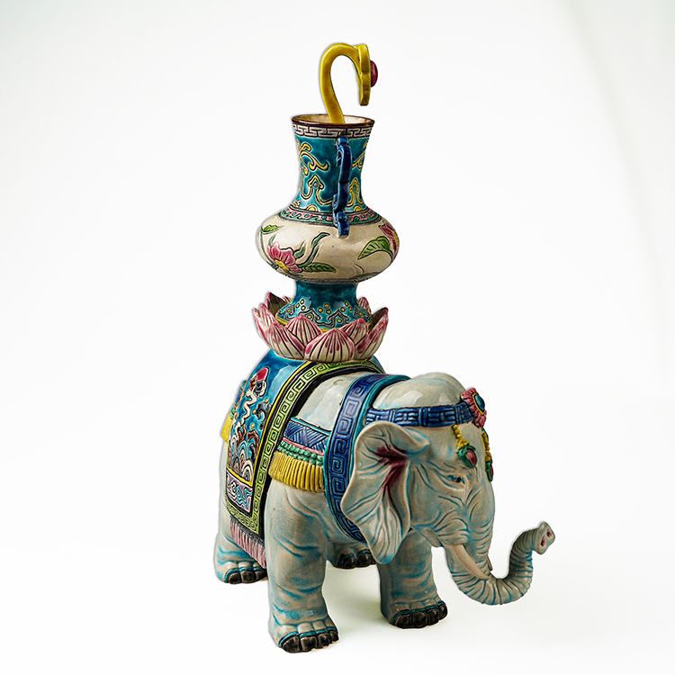 鹿港窯典藏彩釉交趾陶|太平有象