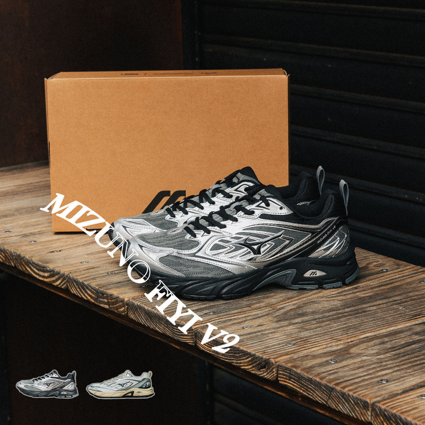 代購-Mizuno FIYI V2 米白银/黑銀【D1GH241504】