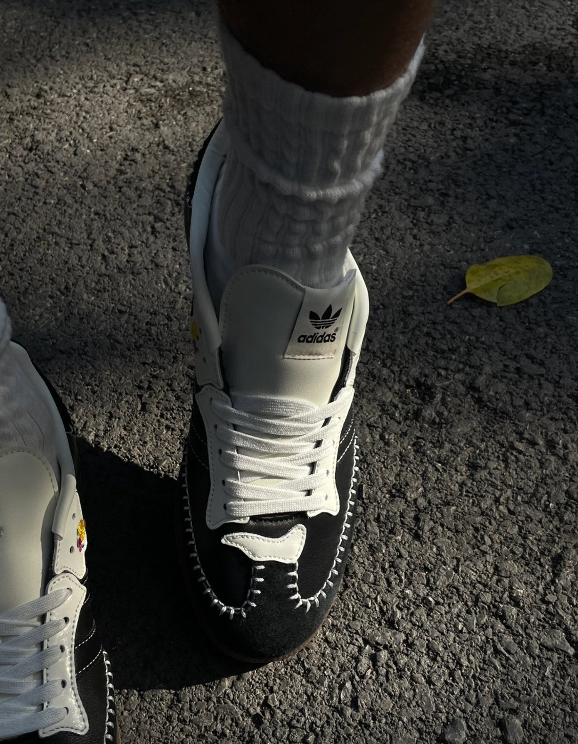 adidas SAMBA OG 亡靈節限定配色 黑白 薄底板鞋