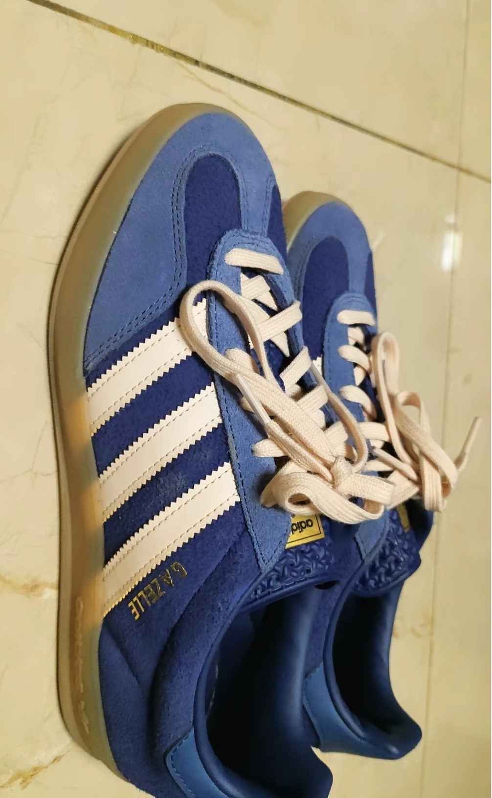 adidas GAZELLE 經典低幫板鞋 深藍 男女同款
