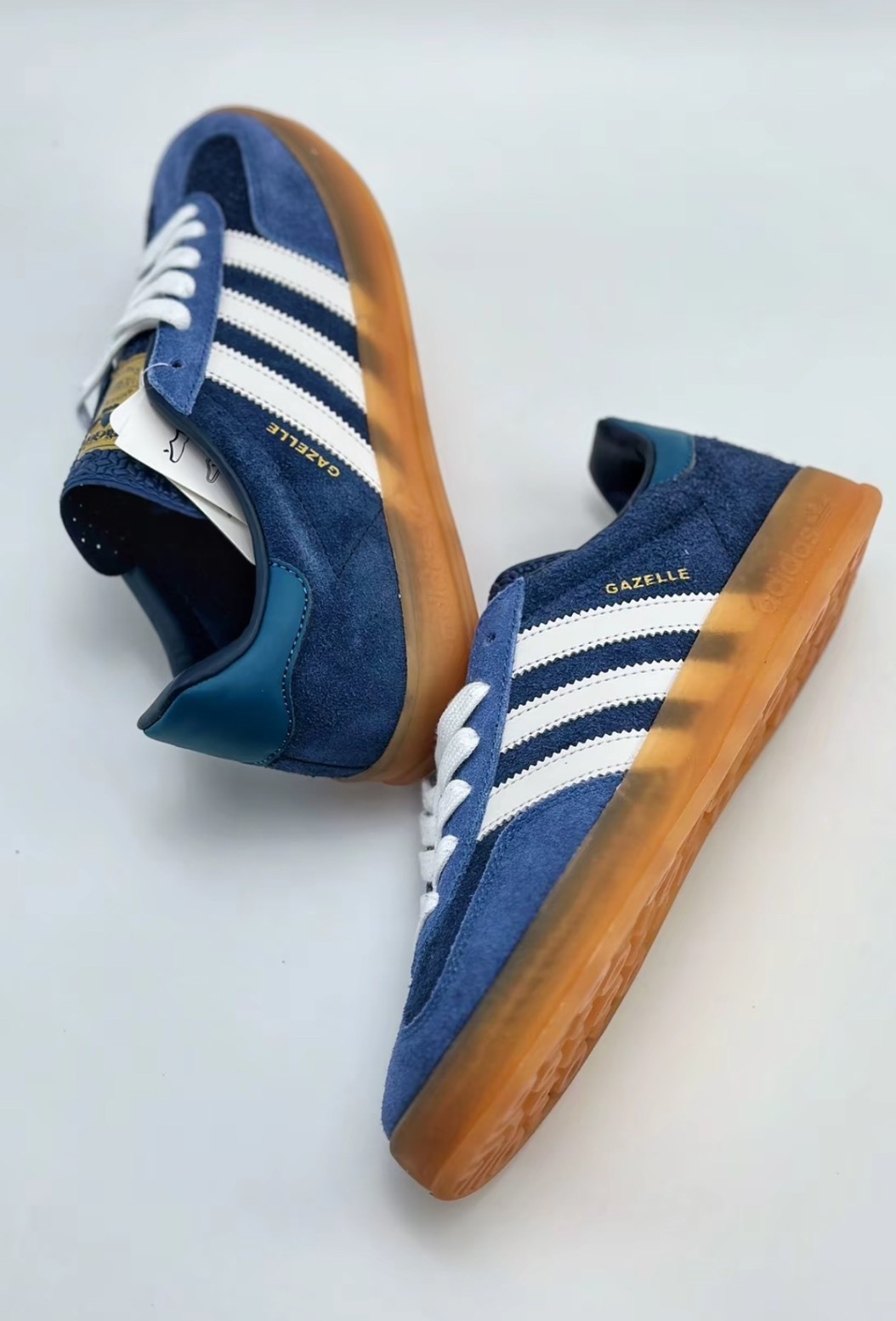 adidas GAZELLE 經典低幫板鞋 深藍 男女同款