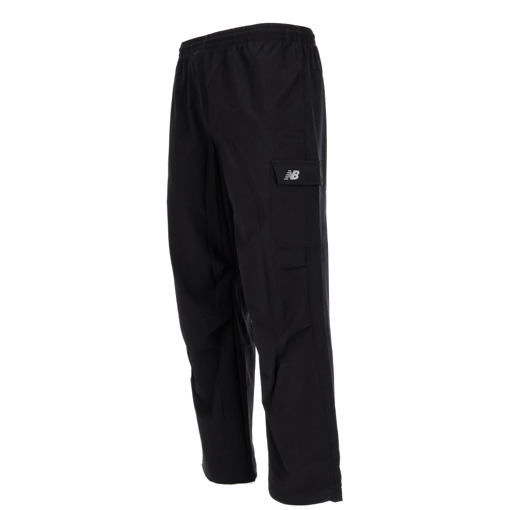 New Balance 男款 黑色 運動 休閒 美規 口袋 腰部鬆緊 抽繩 工裝 長褲 MP51538BK