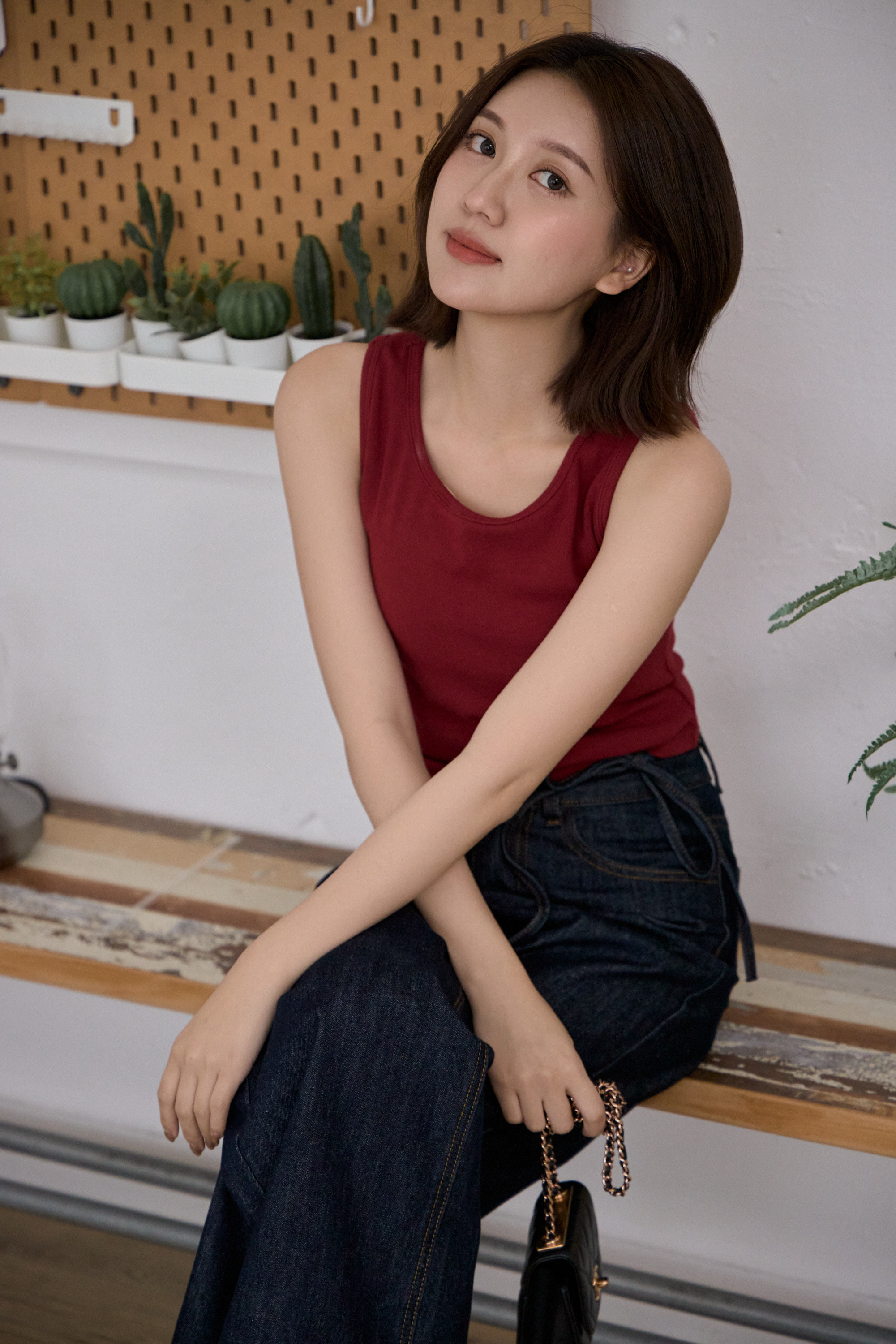 Gmade/彈性包覆遮副乳基礎背心Bratop-顯白紅