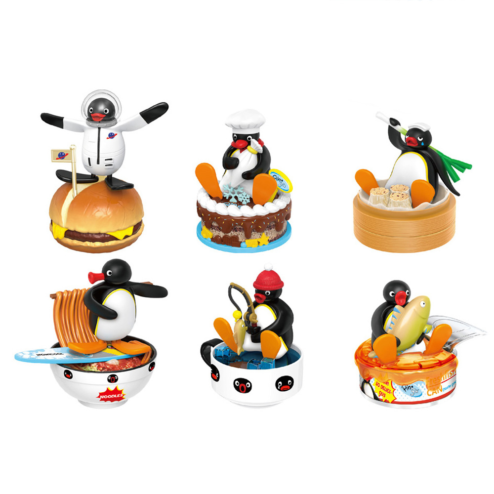 Pingu企鵝家族-驚喜美食場景系列公仔