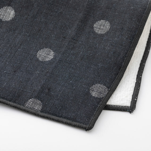 中川政七商店 - 錳絣織 毛巾手帕  / 水玉 x 黑