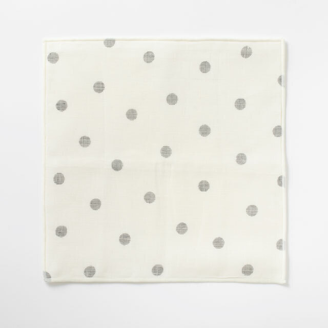 中川政七商店 - 錳絣織 毛巾手帕  / 水玉 x 白