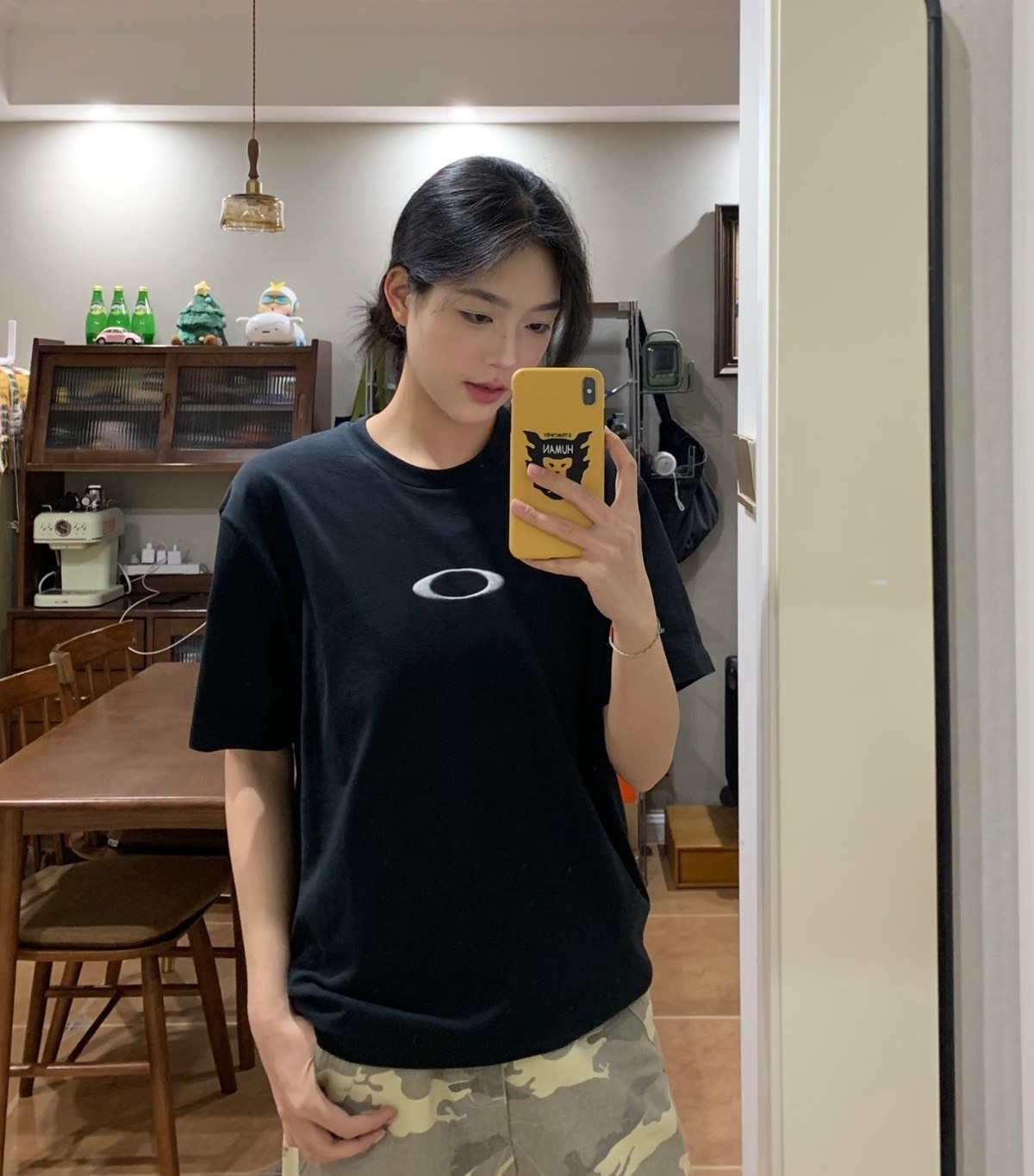 Oakley 月球LOGO 短袖T恤 黑色 男女同款