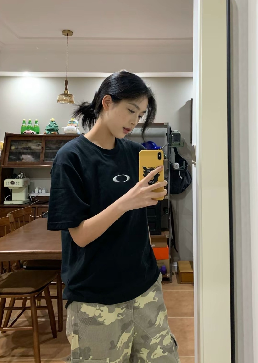 Oakley 月球LOGO 短袖T恤 黑色 男女同款