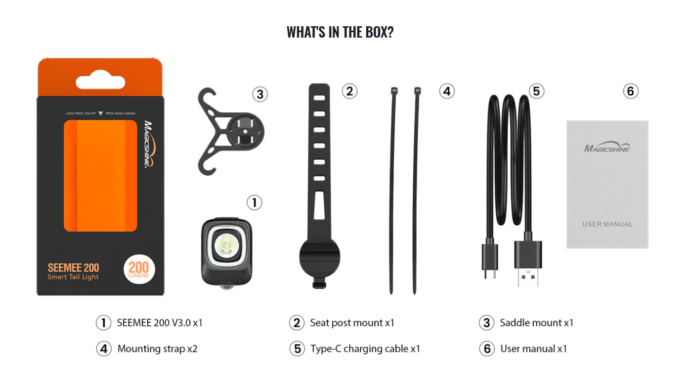 Magicshine SEEMEE 200 V3.0 Bike Tail Light